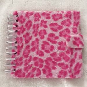 Cheetah print journal with faux fur cover